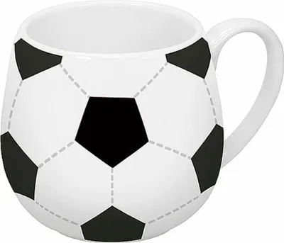 Immagine prodotto di Könitz Fußball Kuschelbecher, Becher, Kaffeebecher, Tasse, Teetasse, Porzellan, 420ml, 1111430088