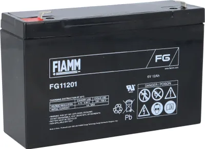 Zdjęcie produktu dla Akumulator kwasowo-ołowiowy Fiamm FG11201 Pb 6V / 12Ah Faston 4.8