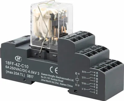 Produktbild von HONGFA Relaissockel 18FF-4Z-C10, Push-In