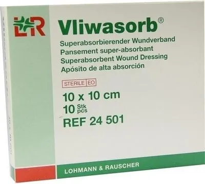 Produktbild von VLIWASORB superabsorb.Saugkomp.steril 10x10 cm