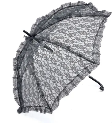Immagine prodotto di Ombrellino in pizzo nero come accessorio per costumi