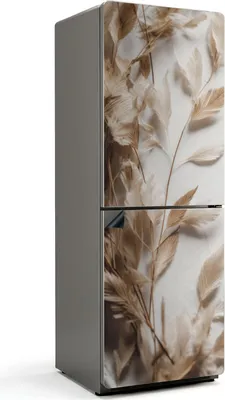 Zdjęcie produktu dla Kompozycja delikatnych liści - Osłona magnetyczna na lodówkę - Folia dekoracyjna magnetyczna do kuchni - Dekoracja magnetyczna na lodówkę - Samoprzylepna tablica magnetyczna - Folia magnetyczna na drzwi lodówki - 70x190 cm