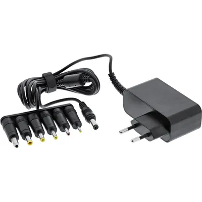 Produktbild von InLine Universal Steckernetzteil, 12V / 24W mit 6 Wechselsteckern, Universal, Drinnen, 100 - 240 V, 50 / 60 Hz, 24 W, 12 V