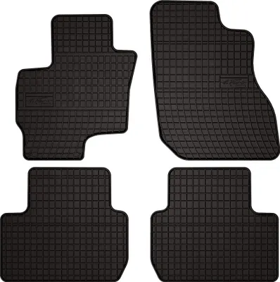 Produktbild von Gummifußmatten passend für Mitsubishi Outlander III PHEV (SUV, Bj. 2012-2022) –  schwarz, passgenau, mit Befestigungen set 4 Stk. - Gummi-Automatten
