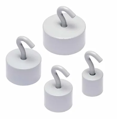 Image de Alco Neodyn crochet aimants puissants blanc 15mm diamètre 4kp rond