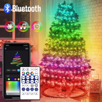 Produktbild von RGBIC-LED-Lichterkette 20 m mit 200 LEDs, Bluetooth-App, Musiksteuerung, USB und IP67