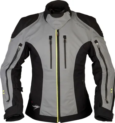 Produktbild von Modeka Takuya Damen Motorrad Textiljacke, grau/schwarz, 40