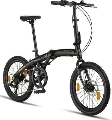Produktbild von Licorne Bike Phoenix 2D Cross 20 Zoll Aluminium Faltrad Klapprad Scheibenbremse Discbremse Faltfahrrad Herren Damen 7 Gang Kettenschaltung Folding City Bike Alu-Rahmen