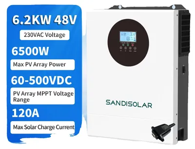 Immagine prodotto di Inverter solare ibrido, doppia uscita, tecnologia MPPT avanzata, SD-HYM-4862HW, 220-240 V, 48 V
