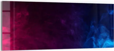 Produktbild von DEQORI Glasbild Echtglas 125x50 cm 'Bunter Farbdunst' Wandbild Bild modern Deko