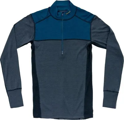 Produktbild von Devold Of Norway Lauparen Merino 190 Halbreißverschluss-langarm-t-shirt Blau L Herren Blau L