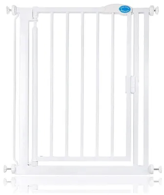 Klemmgitter Treppenschutz, 68,5–75 cm, Weiß, ohne Bohren, Auto-Close
