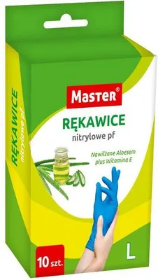 Obrázek produktu pro Rękawice Nitrylowe Master Aloes Rozmiar S Op. 10 Szt