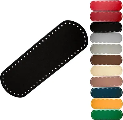 1 Taschenboden Kunstleder zur Taschenherstellung schwarz 10x30