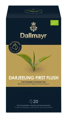 Produktbild von Dallmayr Darjeeling First Flush Schwarzer Tee | 20 Pyramidenbeutel