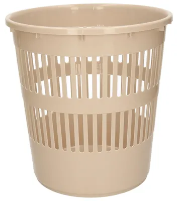 Produktbild von Plasticforte Abfalleimer - 10L - 28 cm - Kunststoff - taupe