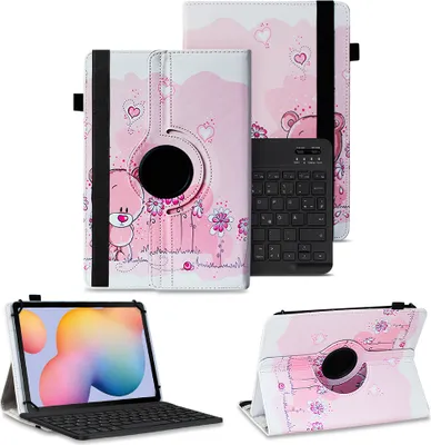 Produktbild von Schutzhülle für Samsung Galaxy Tab A11 Plus Hülle Tasche Bluetooth Tastatur CaseFarben:Motiv 1