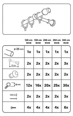 Produktbild von Gardinia Gardinenstange Ø 28 mm kolonial 160 cm, Modell 5636, Vorhangstange