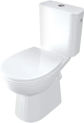 Immagine prodotto di Vaschetta WC, a scarico profondo, senza bordo - bianca, WC a pavimento, senza bordo