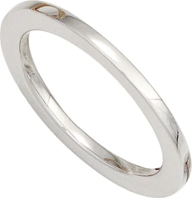 Produktbild von Dünner Ring Damenring aus 585 Gold Weißgold glatt schlicht Damen Goldring Innenumfang 54mm  Ø17.2mm
