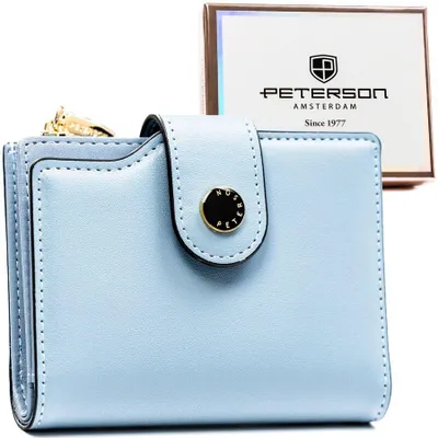 Obrázek produktu pro Peterson Dámská peněženka z ekologické kůže modrá RFID 12,5 x 9,5 cm