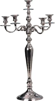 Produktbild von Kerzenständer 5-armig Kerzenleuchter 60 cm silber Kandelaber Leuchter