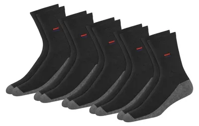 Produktbild von Herren Sneaker Socken 5 Paar Baumwolle Schwarz/Grau Größe 47-49