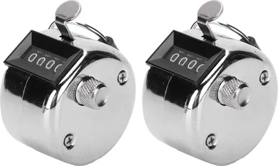 Obrázok produktu pre 2Pcs Hand Tally Manual Knob Counter z nehrdzavejúcej ocele 0-9999 pre dielenský inventár