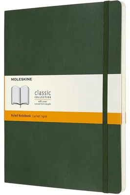 Image de Moleskine Carnet de notes, Xlarge, Ligné, Couverture souple, Vert myrte