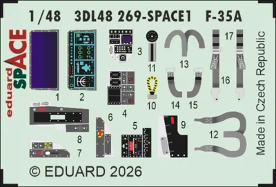 Imagen del producto de EDUARD ED3DL48269 Lockheed-Martin F-35A, modelo a escala 1/48
