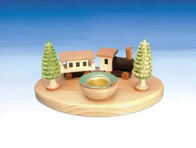 Produktbild von Tischdekoration Kerzenhalter Eisenbahn bunt Größe 7cm NEU