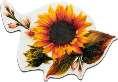 Produktbild von Mono Quick Recycl Patch Sonnenblumenranke - Aufnäher, Bügelbild, Aufbügler, Applikationen, Patches, Flicken, zum aufbügeln, Größe: 6 x 6,1 cm