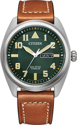Produktbild von Citizen BM8560-11XE Eco-Drive Herren Armbanduhr Titan Braun Grün 42 mm