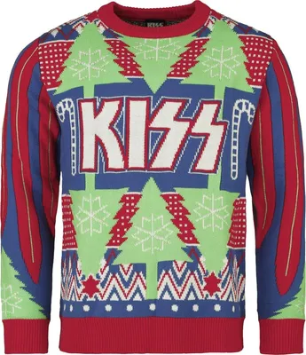 Produktbild von Kiss Weihnachtspullover Herren Holiday Sweater 2026 multicolor 3XL