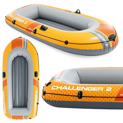Obrázok produktu pre Rybársky čln Challenger pre 2 osoby, 200 kg, 236 x 114 x 41 cm, lopatková pumpa INTEX 66313