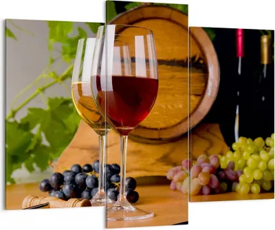 Produktbild von Bild auf Leinwand - Leinwandbild - Alkohol Fass trinken Flasche - 130x100cm - Wand Bild - Wanddeko - Leinwanddruck - Bilder - Kunstdruck - Wanddekoration - Leinwand bilder - Wandkunst - CB130x100-2238