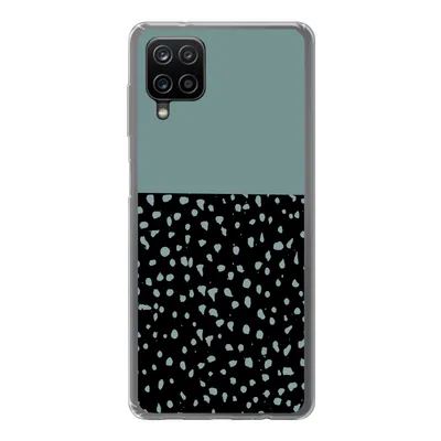 Produktbild von MuchoWow® Handyhülle Schutzhülle Hülle für Samsung Galaxy A12 Polka dots - Grün - Schwarz Silikon Softcase Handy Hülle - Bild