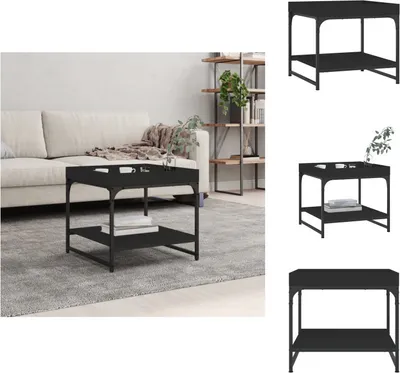 Produktbild von vidaXL Couchtisch Schwarz 49,5x49,5x45 cm Holzwerkstoff -  Couchtische