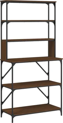 Obrázek produktu pro vidaXL Pekařská police 6 přihrádek Hnědý dubový vzhled 90x40x180 cm