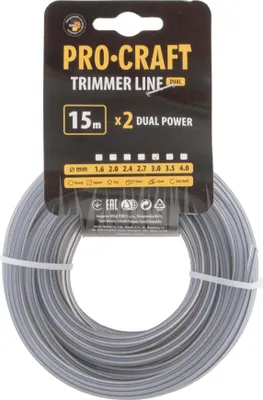 Immagine prodotto di Procraft KV/J-3/15 filo da taglio con rinforzo 3mm 15m quadrati