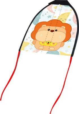 Imagen del producto de Cometa Katapult para niños, hecha de gomaelástica, que se lanza y planea en el aire. Ideal para jugar al aire libre. Diseño de león