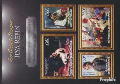 Produktbild von Briefmarken Zentralafrikanische Republik 2013 Mi 3907-3910 Kleinbogen (kompl. Ausgabe) postfrisch Ilya Repin
