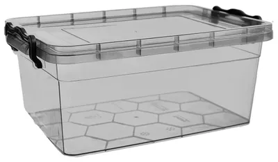 Image de Contenant alimentaire avec couvercle - Plastique - 5 litres - Gris