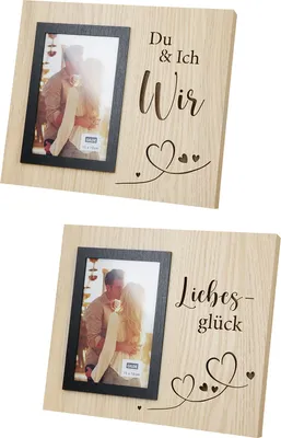 Produktbild von Gilde MDF LED Fotorahmen "Liebesglück" VE 4 so 44645
