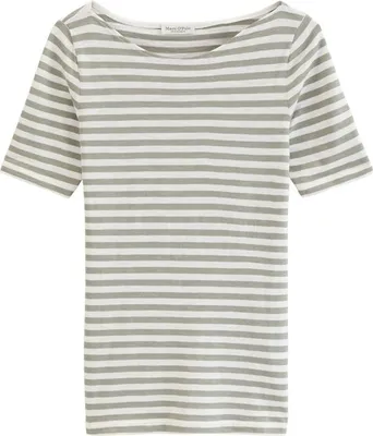 Produktbild von Marc OŽPolo Casual (318) T-shirt, short sleeve, boat neck, s, multi/ fresh sage D60 D60 S