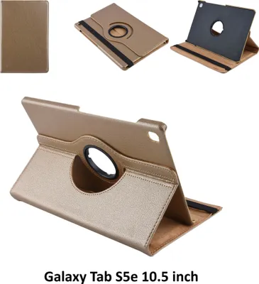 Immagine prodotto di Custodia a libro per tablet Samsung Galaxy Tab S5e 10,5 pollici Oro ruotabile per Galaxy Tab S5e 10,5 pollici 2 posizioni di visualizzazione