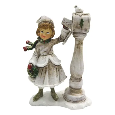 Obrázok produktu pre Clayre & Eef Deco 6PR2789 8*4*12 cm - biela polyresinová dekoratívna figúrka Deco doplnky Bytové doplnky