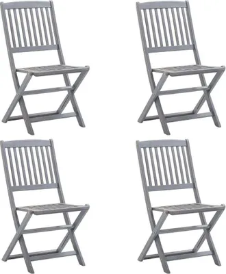 Produktbild von Klappbare Gartenstühle 4 Stk. Massivholz Akazie