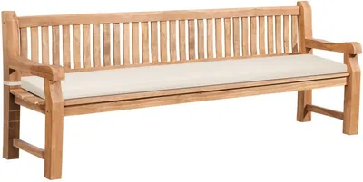 Zdjęcie produktu dla Ławka ogrodowa Daxon z poduszkami 240 cm kremowa