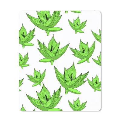 Produktbild von MuchoWow® Mauspad Mousepad Aloe Vera - Muster - Pflanzen 30x40 cm - Mousepads - Maus Mat - Pad - Mausunterlage - Mausmatten